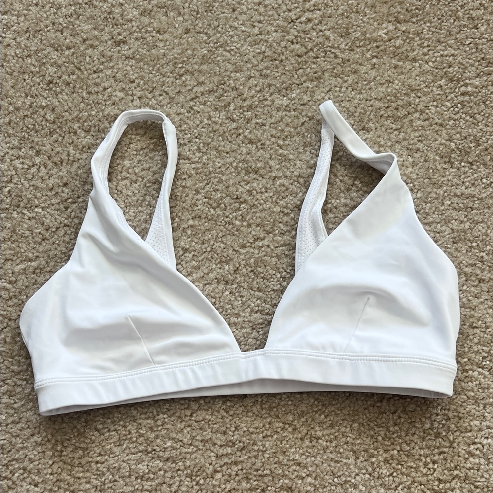 White CSB Bralette - Soft Support Triangle Top